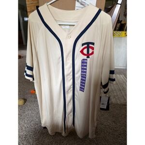 Minnesota Twins MLB Baseball Jersey Cream Navy XXL GBC61262495 New With Tags
